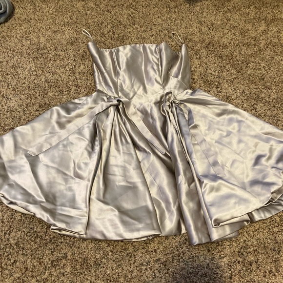 miu miu silver dress Miu Miu | Dresses | Miu Miu Strapless Xs Dress Silvergrey